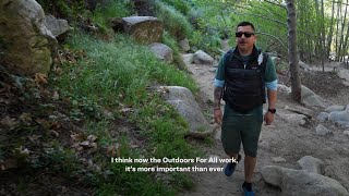 Nature embraces you. Outdoors For All means everyone should have the healing power of the outdoors