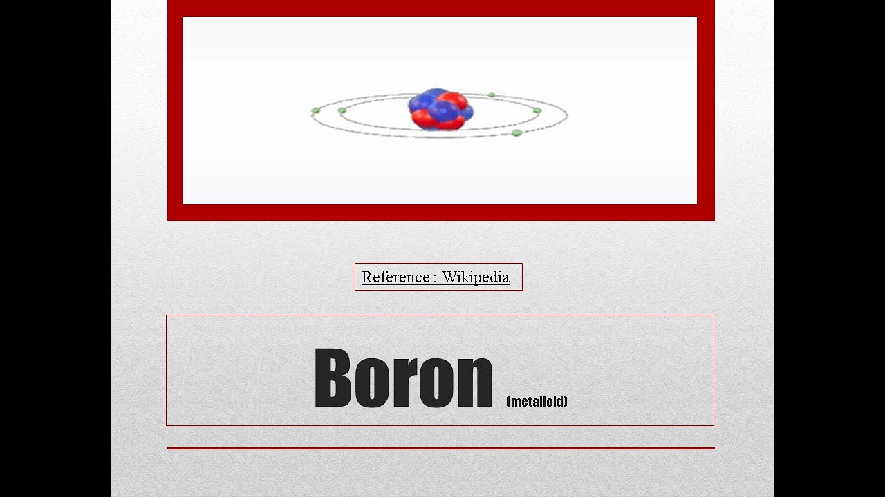 Boron (Fifth Element in the Periodic Table) #chemistry concepts # ...