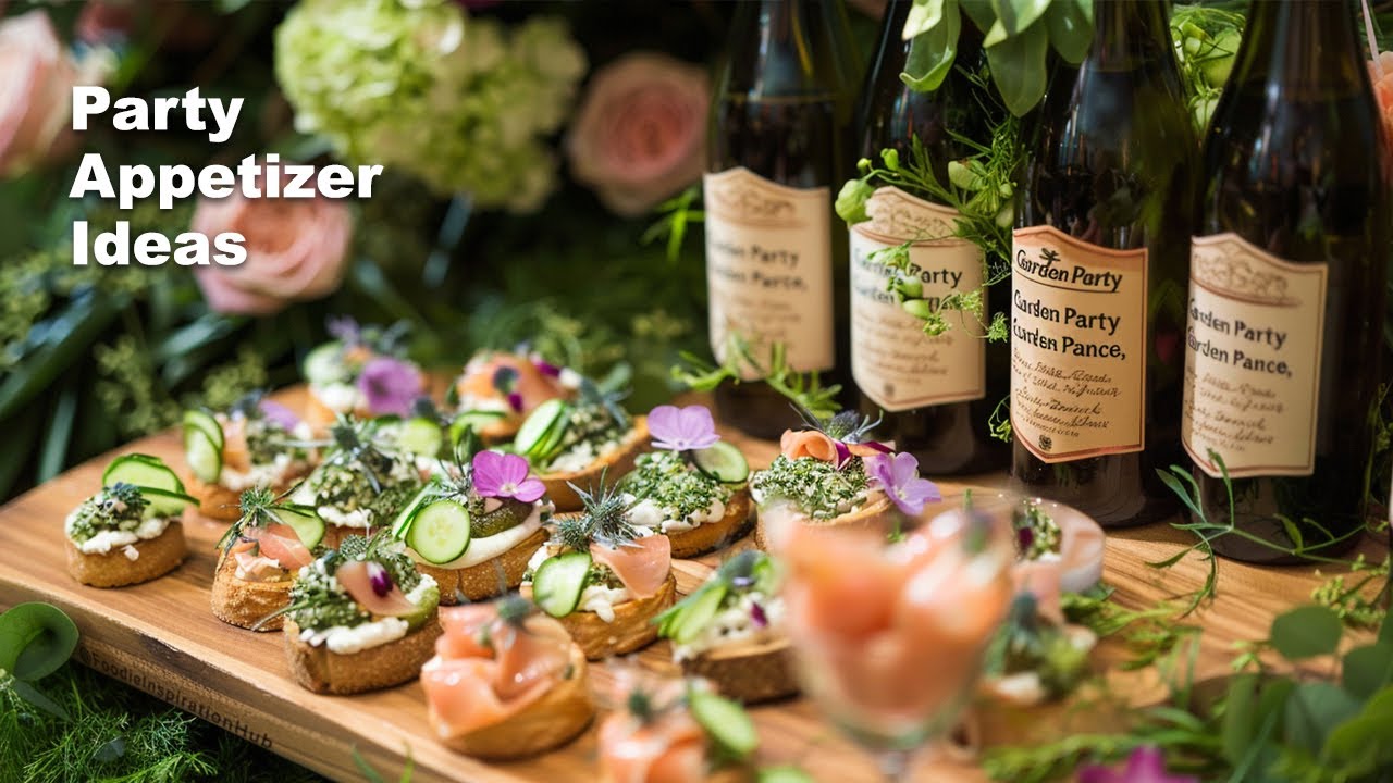 Party food appetizers | GARDEN DINNER PARTY | party appetizer ideas | finger food ideas for party