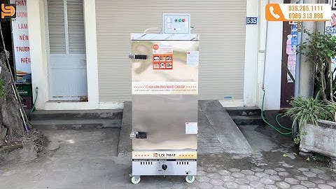 Tủ Nấu Cơm Công Nghiệp 12 Khay Chạy Gas Và Điện Có Hẹn Giờ | Công Năng Lên Tới 50Kg