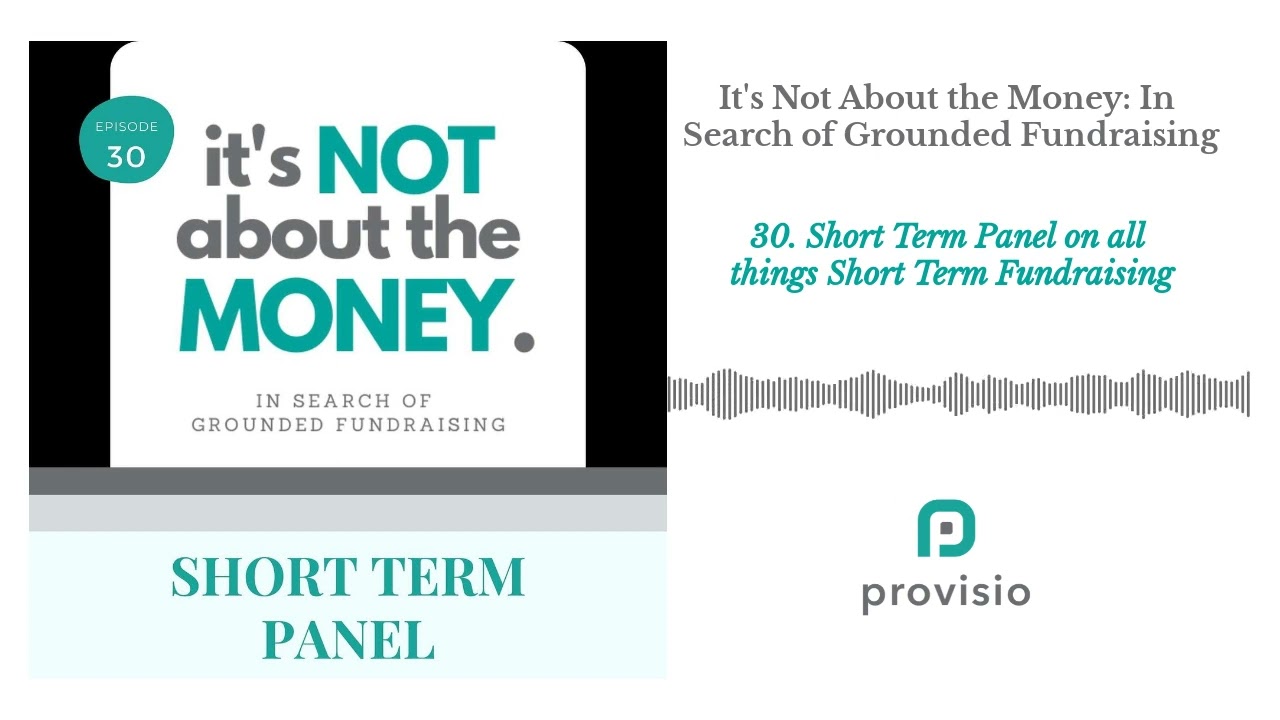 30. Short Term Panel on all things Short Term Fundraising | It's Not About the Money: In Search...