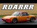 Loud porsche 9146 gt roaring around the track