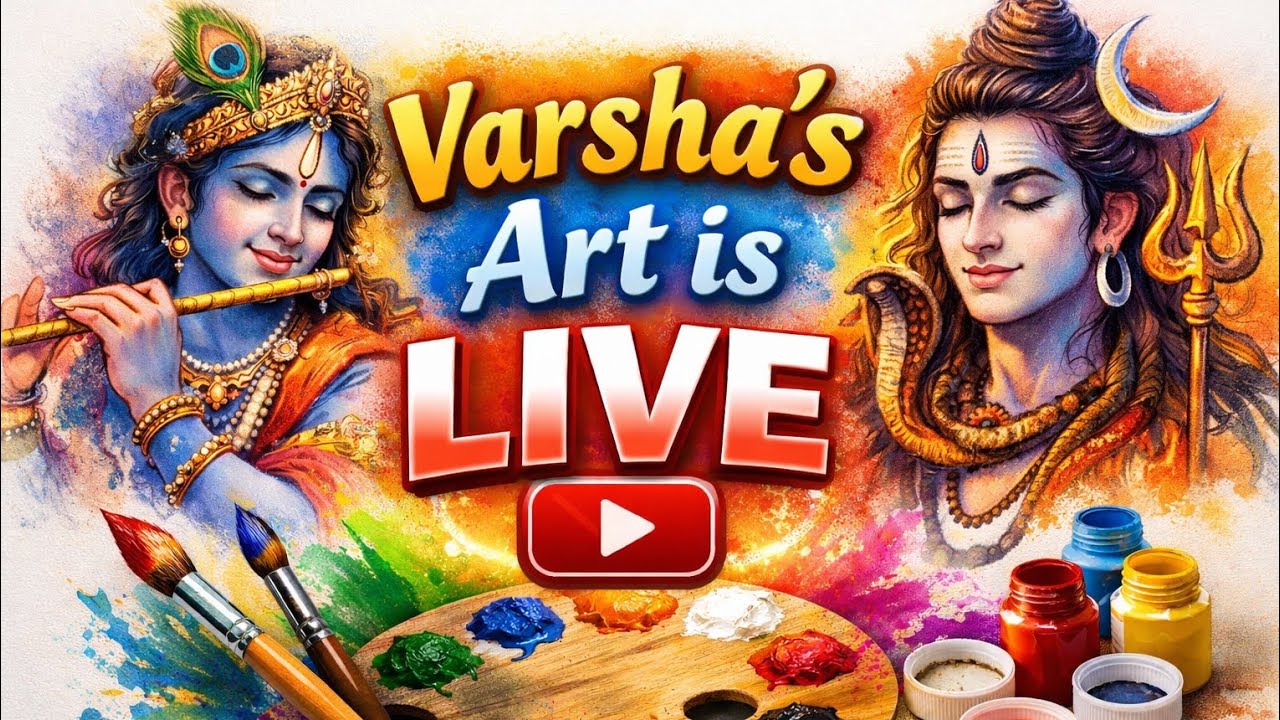Shri Krishna Ji Live Sketch | Art with Bhakti 🙏🎨