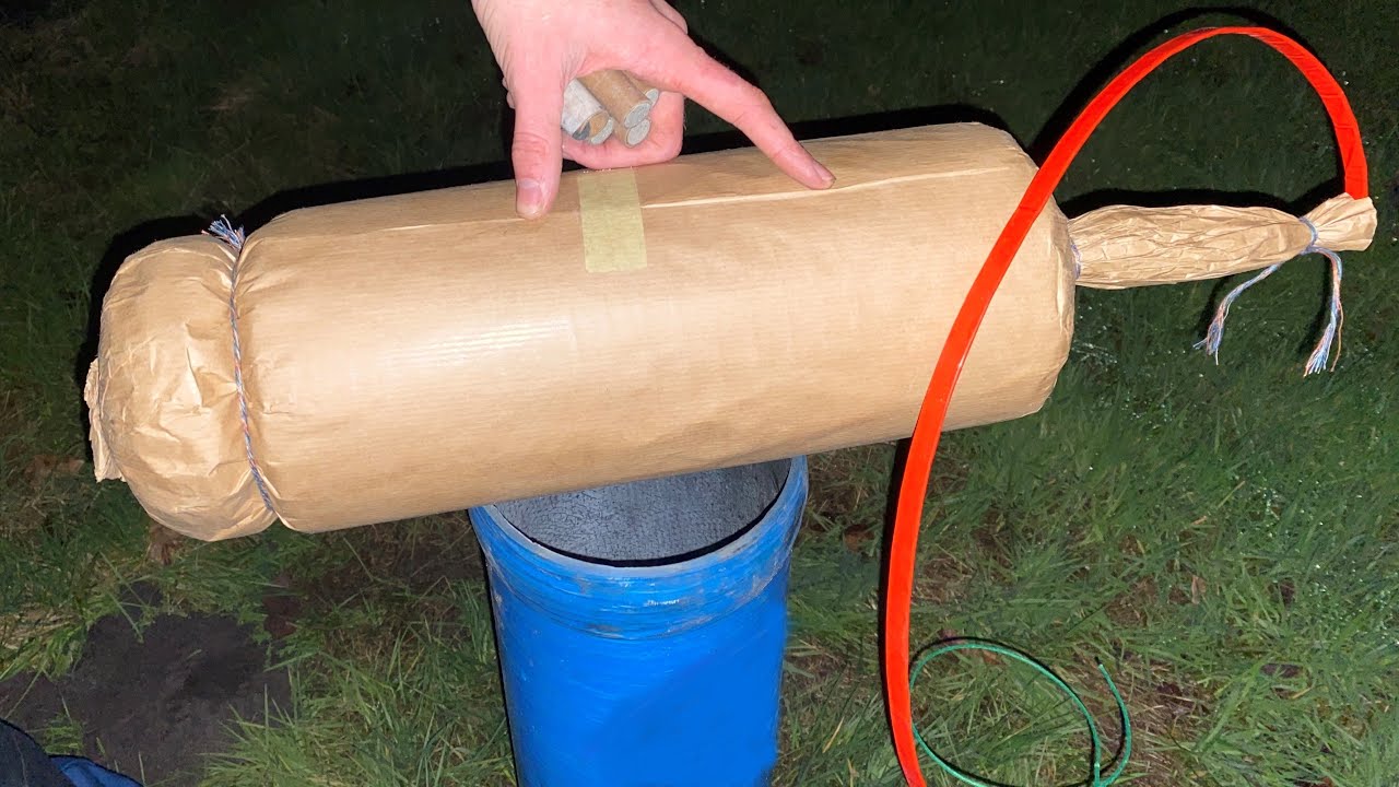 6" 150mm Bomba Fermata 3 Intrecci + Contracolpo (Viola, Crackling, Salute)