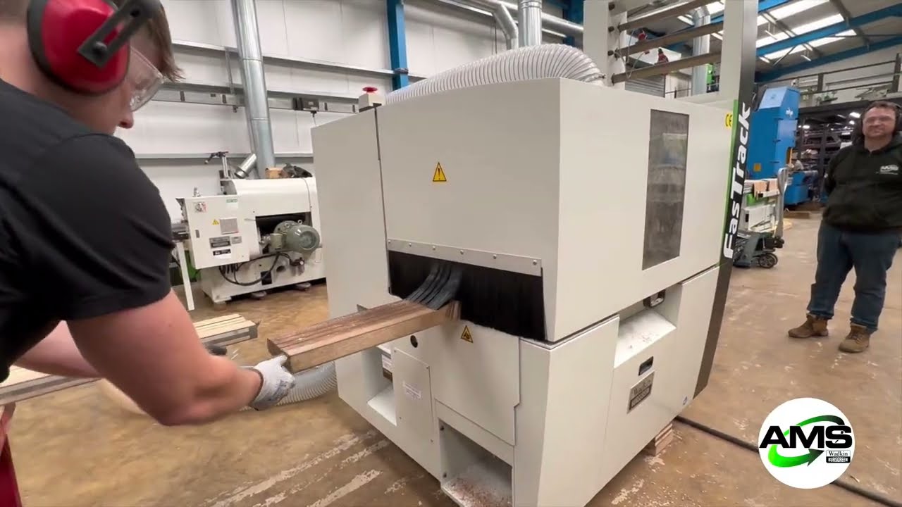 Ripping timber on our Wadkin Bursgreen Fastrack - Multi Rip Saw