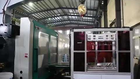 Test bucket mold with 650t servo injection molding machine and In Molding Label