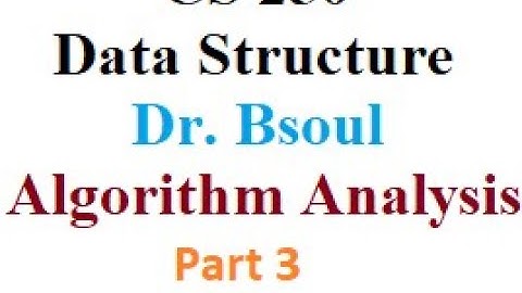 CS 250 Dr  Bsoul Analysis of Algorithms Lecture 3 Sec 3