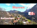 SWITZERLAND - MURREN - Train to LAUTERBRUNNEN from WENGEN - GRINDELWALD - ISELTWALD - Suiza - 4K