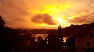 timelapse Bled Lake sunset, Slovenia