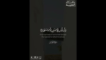 ﴿وَأَن لَيسَ لِلإِنسانِ إِلّا ما سَعى ۝ وَأَنَّ سَعيَهُ سَوفَ يُرى﴾ | القارئ: راشد الحليبة