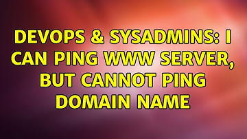 DevOps & SysAdmins: I can ping www server, but cannot ping domain name