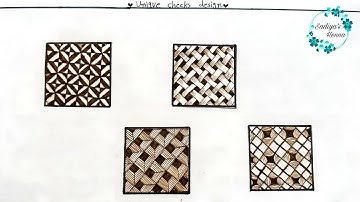Latest Mehndi Checks Design Step by Step for Beginners | Types of Grid Netting Patterns |grid mehndi