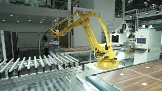 CNC Nesting line WCG2813LA 2 with robot unloading