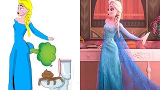 Download Lagu Frozen 2 Elsa In Christmas song funny Drawing memes - Try not To laug😂😂 MP3