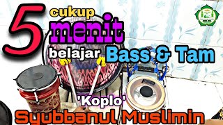 Tutorial Bass & Tam Koplo Santuy Versi syubbanul muslimin || NURUL HUDA MunduPesisir