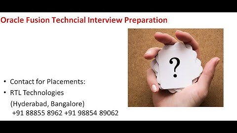 Oracle Fusion Cloud R13 Technical Interview preparation  Part1