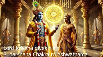 Lord Krishna gives Sudarshana Chakra to Ashwathama|Krishna teaches a lesson to Ashwathama|Mahabharat