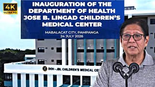 Inauguration of Children's Medical Center at the Clark Freeport Zone in Mabalacat City