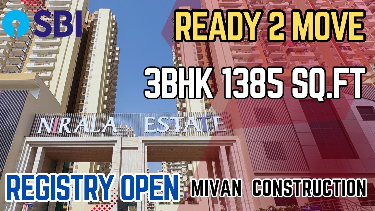 3Bhk SBI Approved & Mivan Construction Registered Flats Available In Noida Extension 📲+91 8700297426