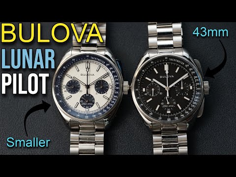 43mm Bulova Lunar Pilot - Hands on Review with Both New Smaller Bulova Lunar Pilot Moon Watches