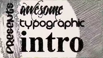 Awesome Sketch Typography Intro Video