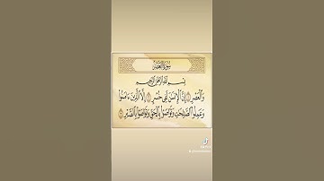 والعصر إن الانسان لفي خسر #قران_كريم #سورة_العصر #salehmakdah