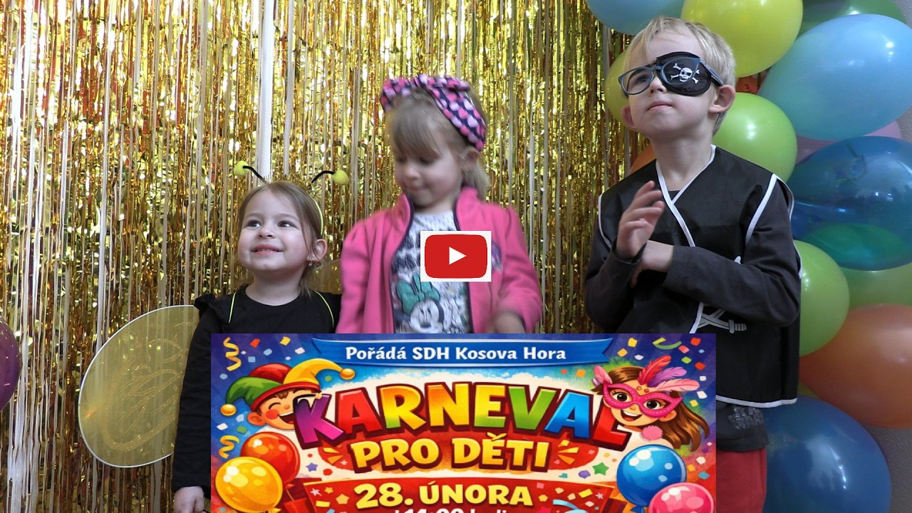 Dětské maškarní v Kosově Hoře – Karneval plný masek a zábavy