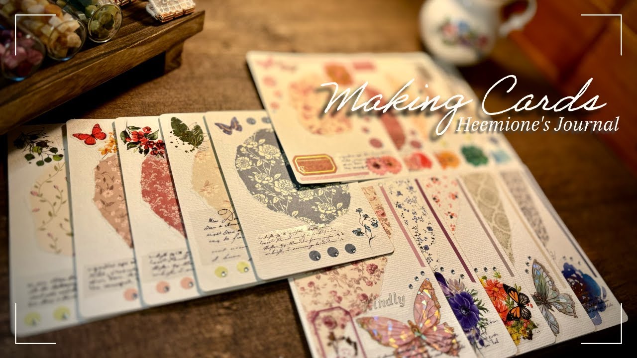 [Craft with me] Making cards 🪵