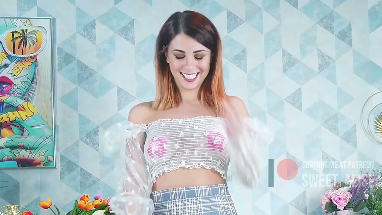 ⁣No bra Bouncing Sweet Alise try on 𝐁𝐢𝐠 𝐁𝐨𝐨𝐛𝐬 Slip 💙 TikTok Thots Transparent Sexy Pawg Challenge