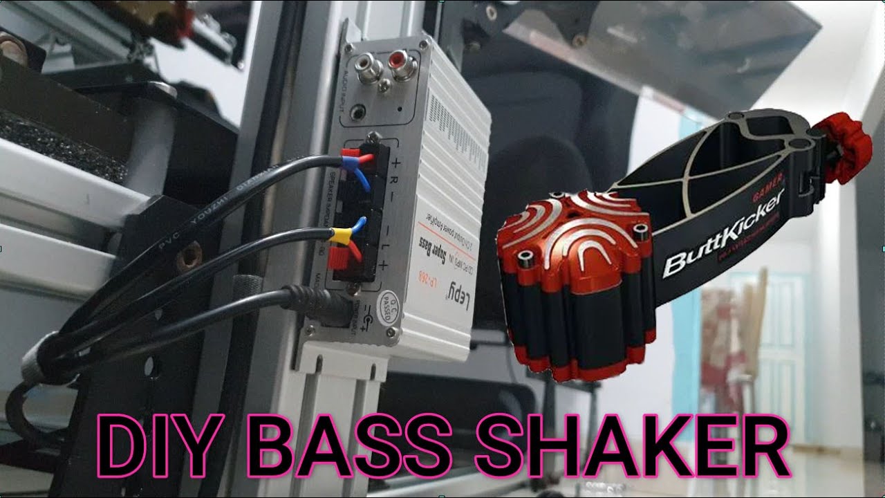 DIY bass shacker / tactile transducer for sim racing YouTube