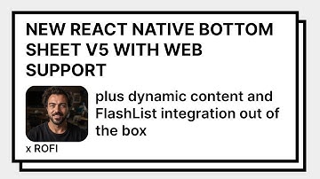 NEW REACT NATIVE BOTTOM SHEET V5 WITH WEB SUPPORT