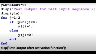 Design and implementation of HeteroAssociative Nets using MATLAB screenshot 4