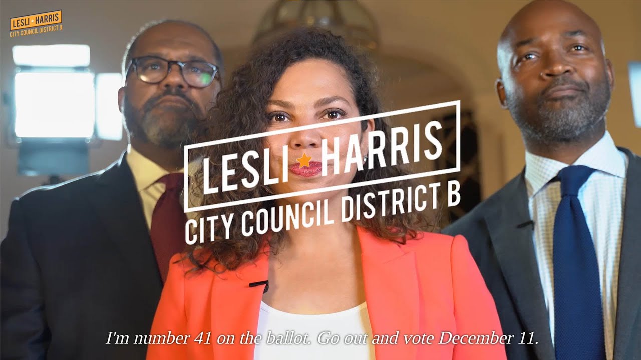 Troy Carter and Jason Williams Stand with Lesli Harris