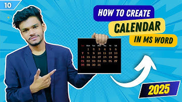 How to Create Calendar in MS Word 2025 | Step by Step Tutorial for Beginners
