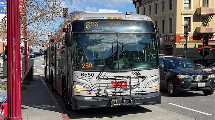 ⁴ᴷ⁶⁰ SF MUNI 2015 New Flyer XDE60 #6550 on 8AX Bayshore A Express