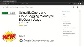 Using BigQuery and Cloud Logging to Analyze BigQuery Usage | #qwiklabs | #GSP617