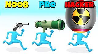 NOOB vs PRO vs HACKER - Gun Head Run