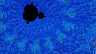 Mandelbrot 500 million iterations in blue and green