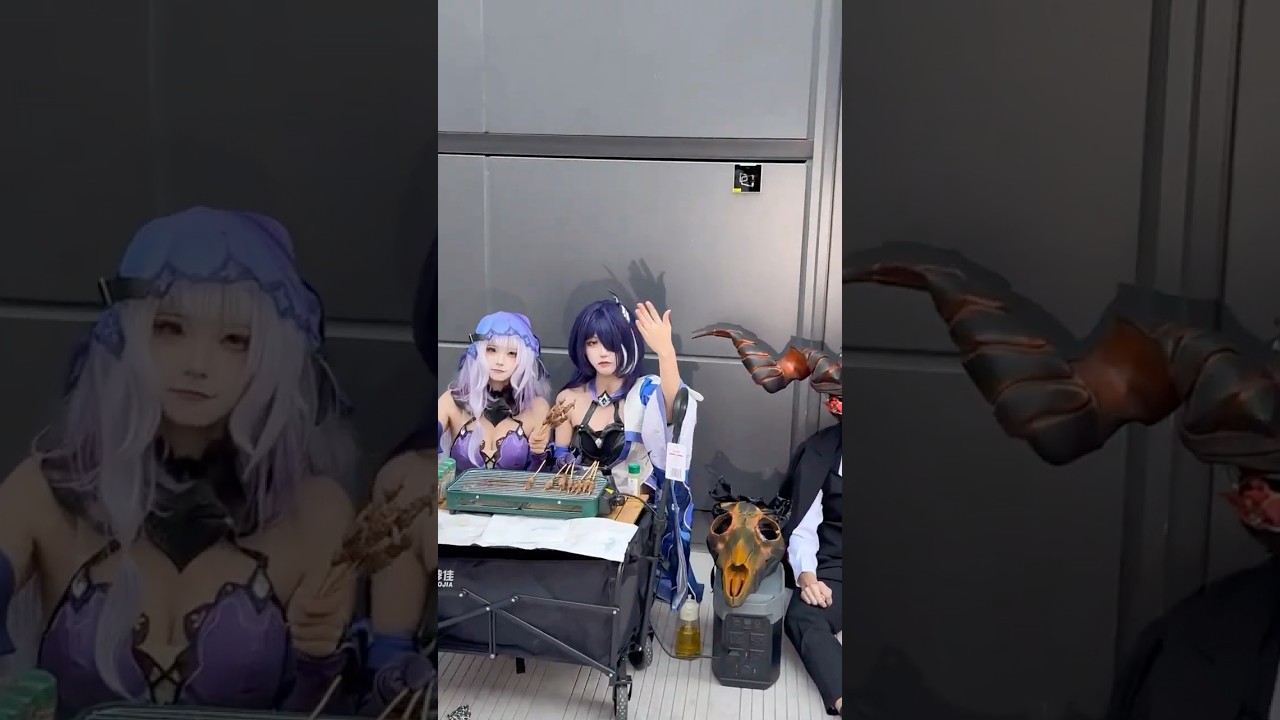 Acheron & Black Swan #anime #game #fyp #honkaistarrail #honkai #starrail #cosplay #cosplayer #girl