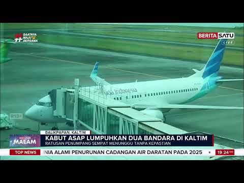 Dua Penerbangan Dialihkan ke Balikpapan Akibat Kabut Asap. #beritasatumalam