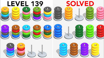 Color Hoop Stack Level 139 | Puzzle Games | Complete