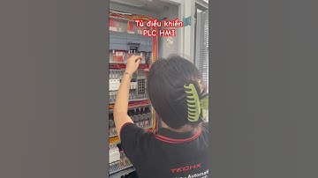 Tủ điều khiển PLC HMI #techx #dieukhientudong #electrical #electric #maybomnuoc #hethongtuoitudong