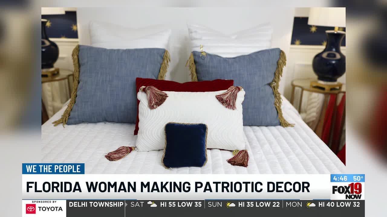 Woman creates American Prosperity Pillow ahead of nation’s 250th birthday