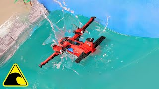 Lego Plane Crashes  Wave Machine VS Airplane Survivors  Lego Experiment