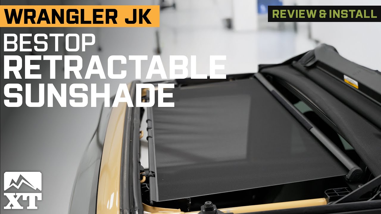 Bestop Jeep Wrangler Retractable Sunshade J126011 (07-18 Jeep