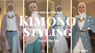 افكارى للبس الكيمونو الطويل  How to style your kimono