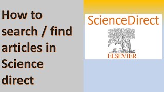 How to find and access articles on science direct