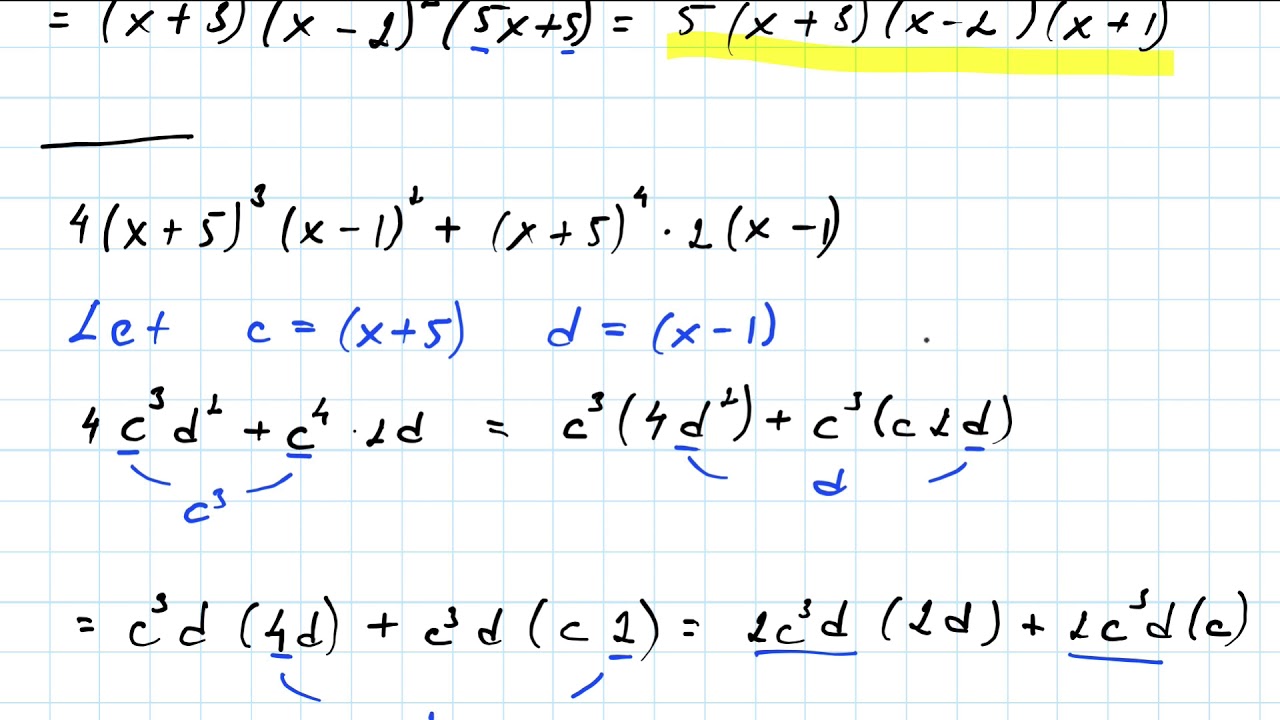 Factoring Polynomial 4 X 5 X 1 X 5 2 X 1 Youtube