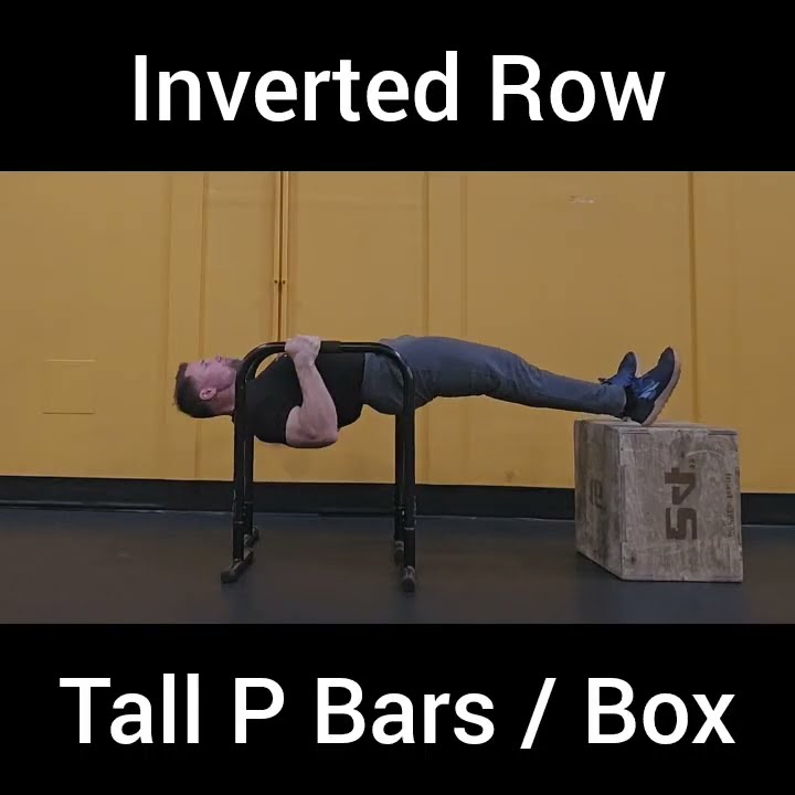 Inverted Row- Tall P Bars (options) - YouTube