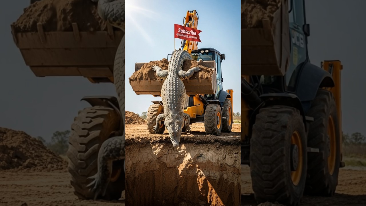 crocodile jcb dumping
